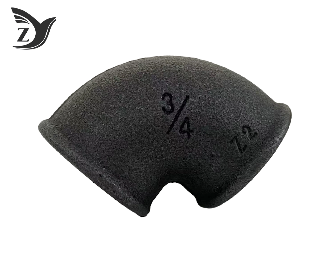 Black Round Face 90° Elbow Pipe Fittings 2