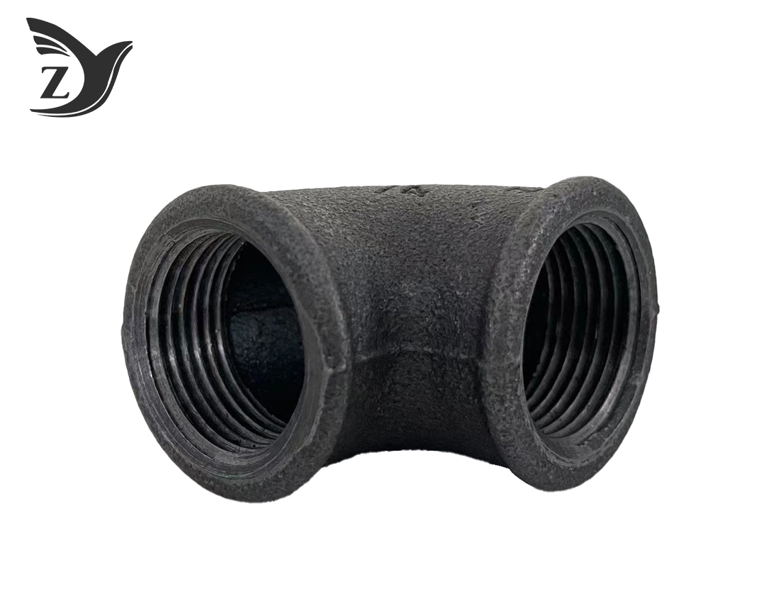 Black Round Face 90° Elbow Pipe Fittings 3 Black Round Face 90° Elbow Pipe Fittings 3