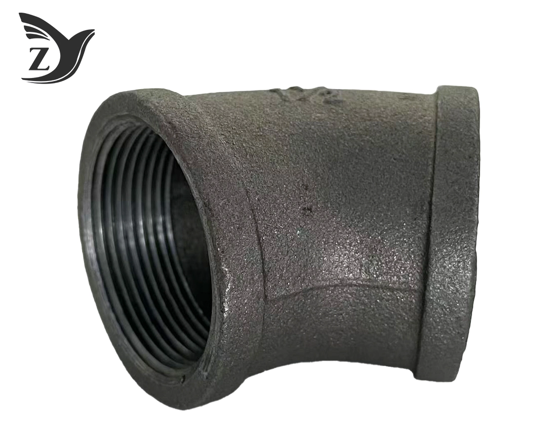 Black Square Face 45° Elbow Pipe Fittings 1 Black Square Face 45° Elbow Pipe Fittings 1