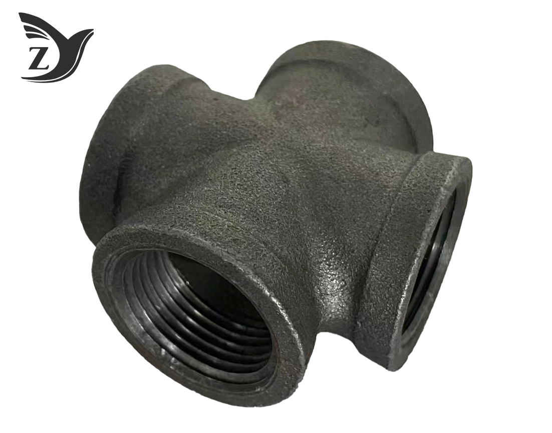 Black Square Face Cross Pipe Fittings 2 Black Square Face Cross Pipe Fittings 2