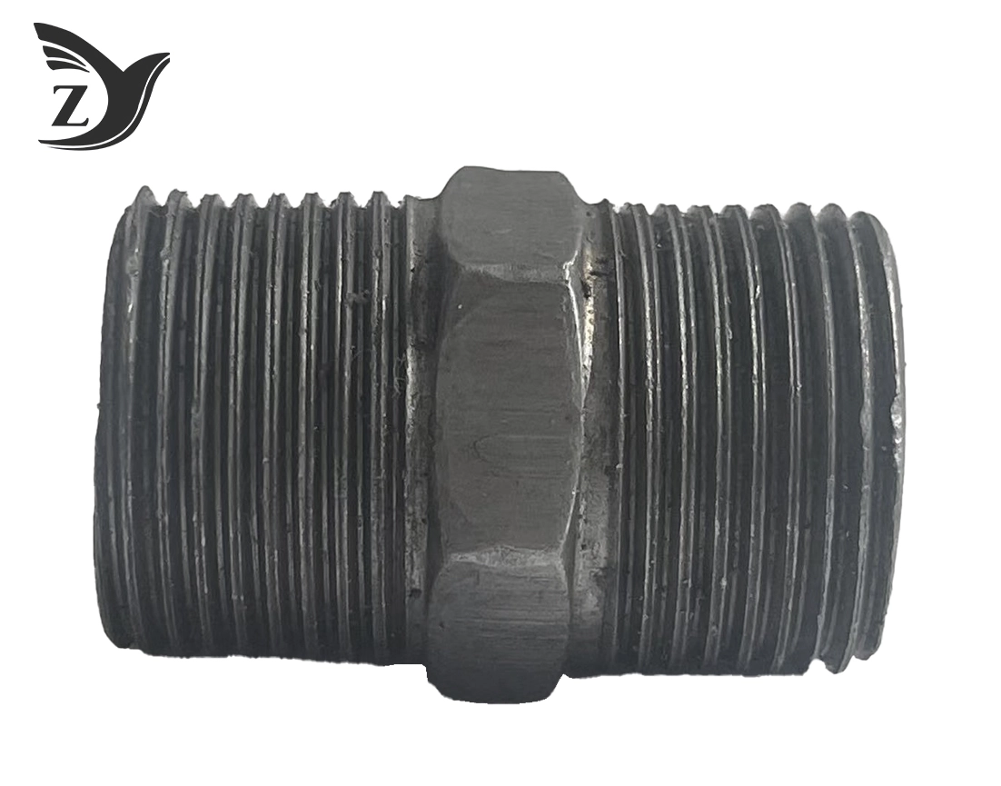Black Male Nipple Pipe Fittings 1 Black Male Nipple Pipe Fittings 1