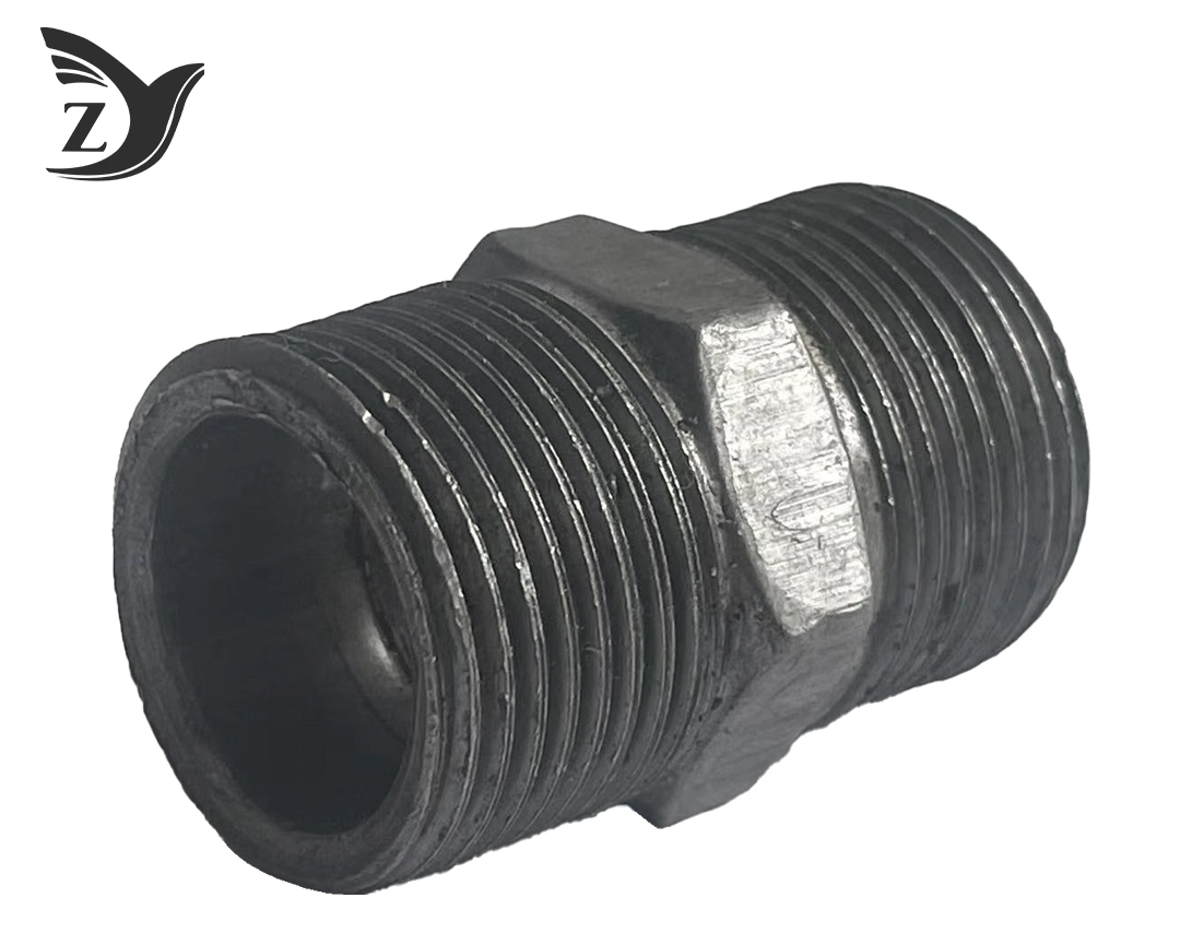 Black Male Nipple Pipe Fittings 3 Black Male Nipple Pipe Fittings 3