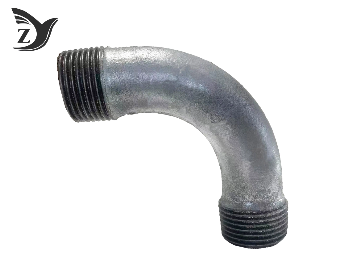 Round Face Galvanized Round Edge 90° Elbow Pipe Fittings 1