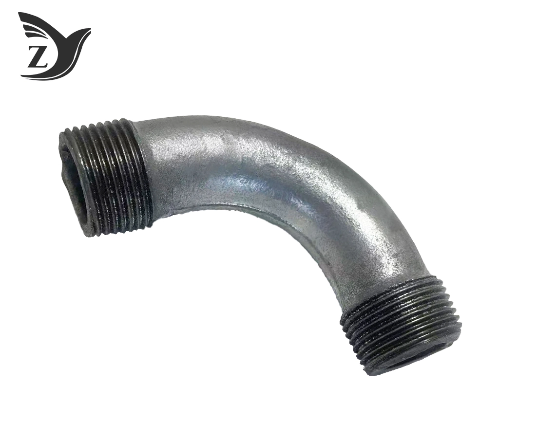Round Face Galvanized Round Edge 90° Elbow Pipe Fittings 3