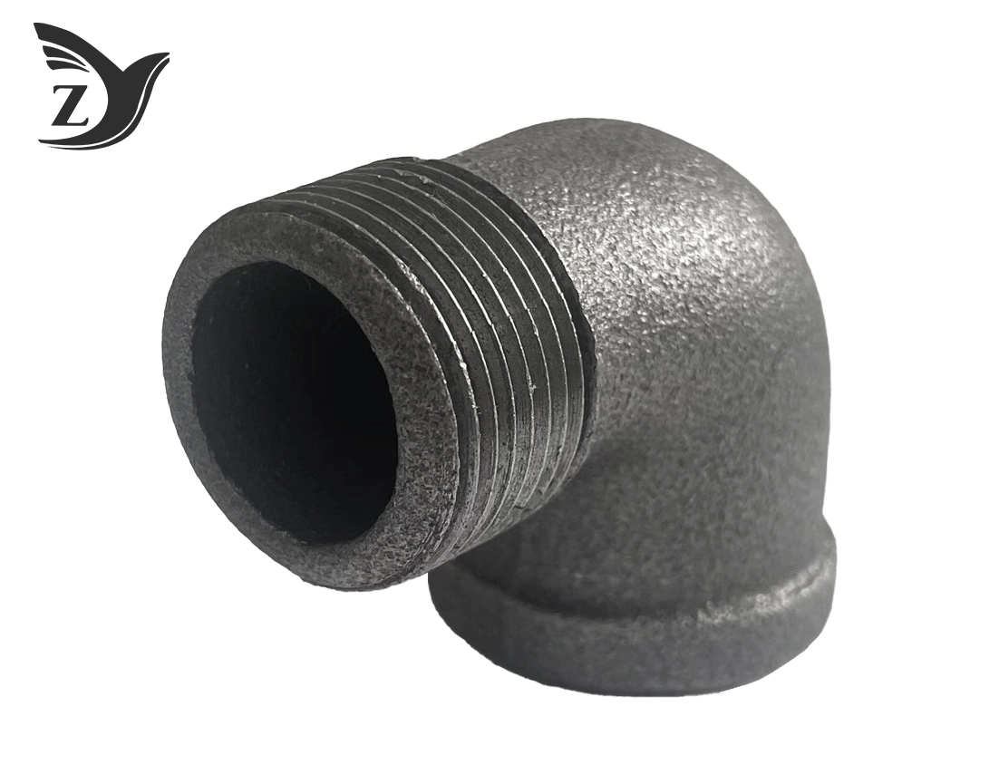 Black Square Face Male-Female 90° Elbow Pipe Fittings 3
