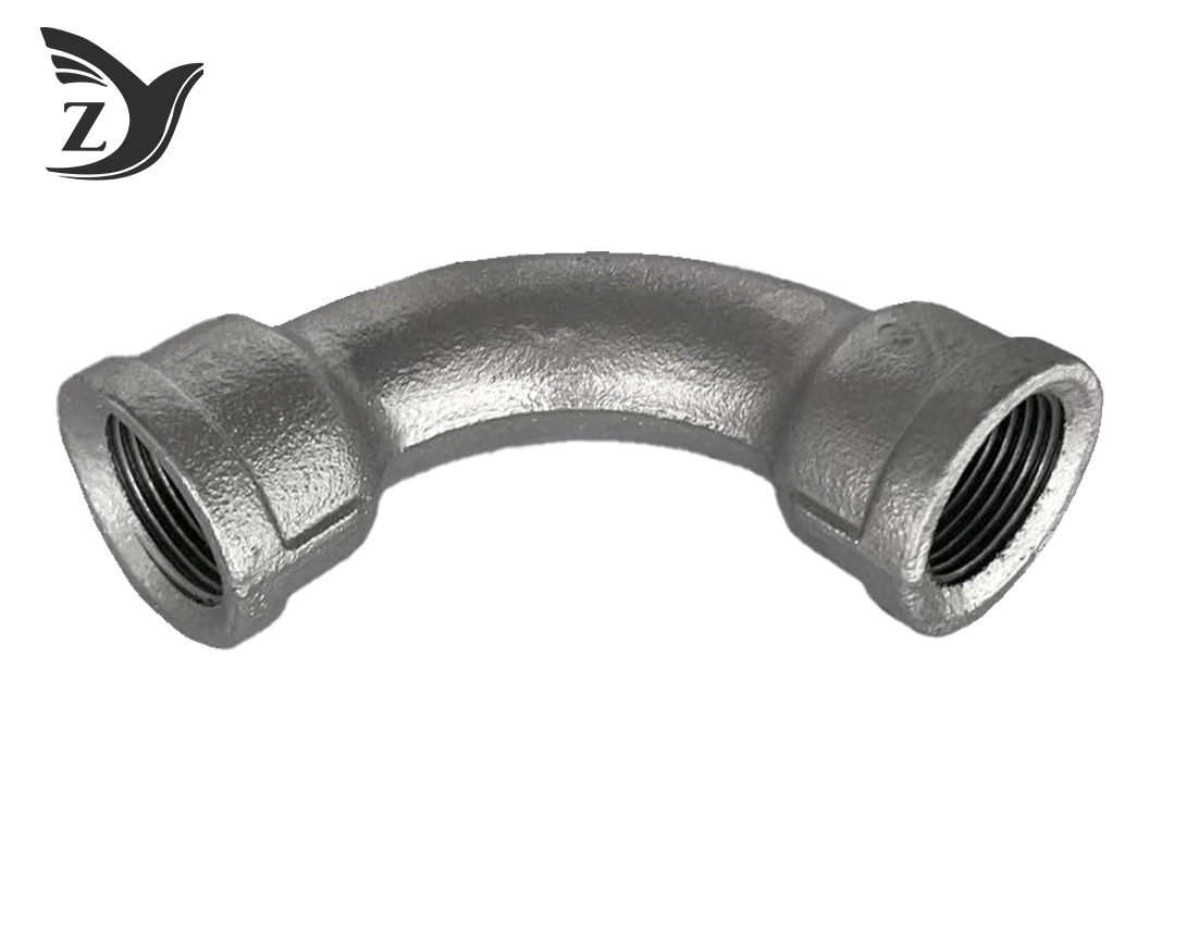 Galvanized Female-Female 90° Long Radius Elbow Pipe Fittings 1 Galvanized Female-Female 90° Long Radius Elbow Pipe Fittings 1