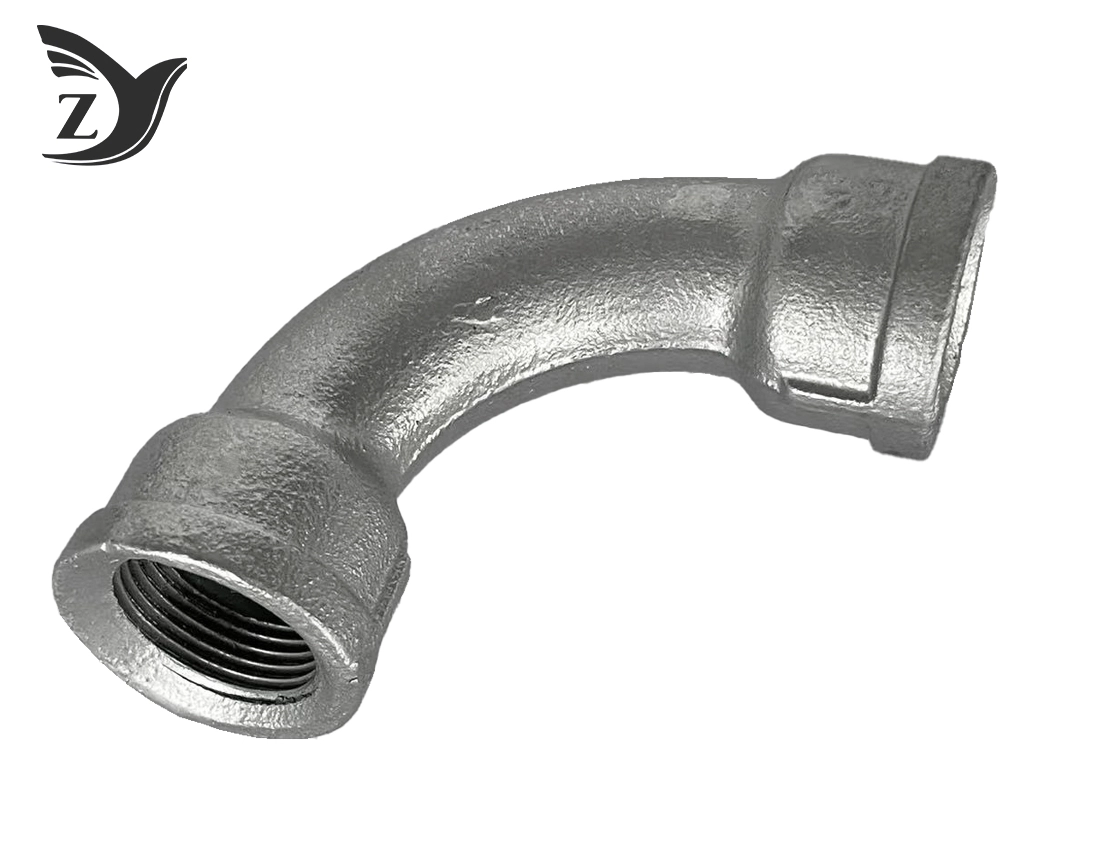 Galvanized Female-Female 90° Long Radius Elbow Pipe Fittings 2 Galvanized Female-Female 90° Long Radius Elbow Pipe Fittings 2