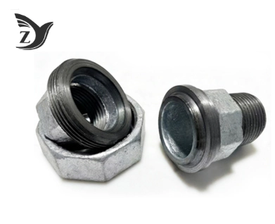NPT Galvanized Male Female Threaded Union 341 Pipe Fittings 2