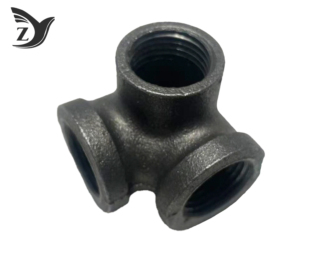Black Malleable Iron Tee Pipe Fittings 3 Black Malleable Iron Tee Pipe Fittings 3