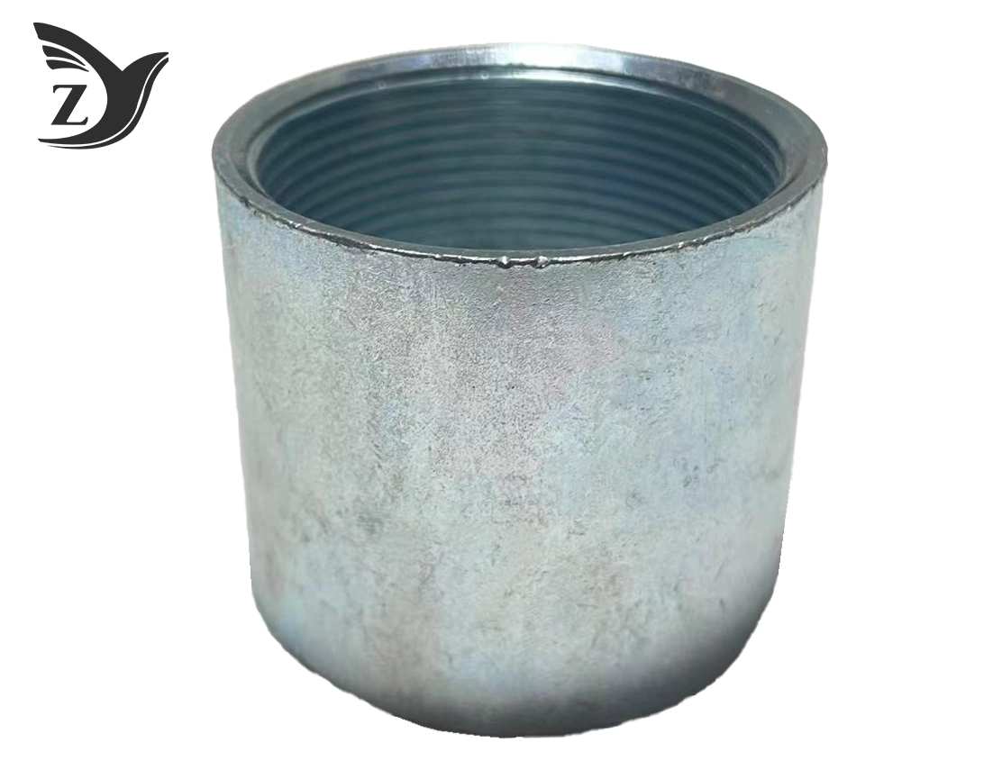 Electro-galvanized full-thread pipe coupling 2