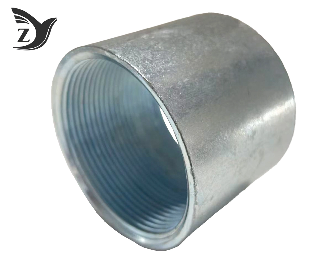 Electro-galvanized full-thread pipe coupling 3 Electro-galvanized full-thread pipe coupling 3