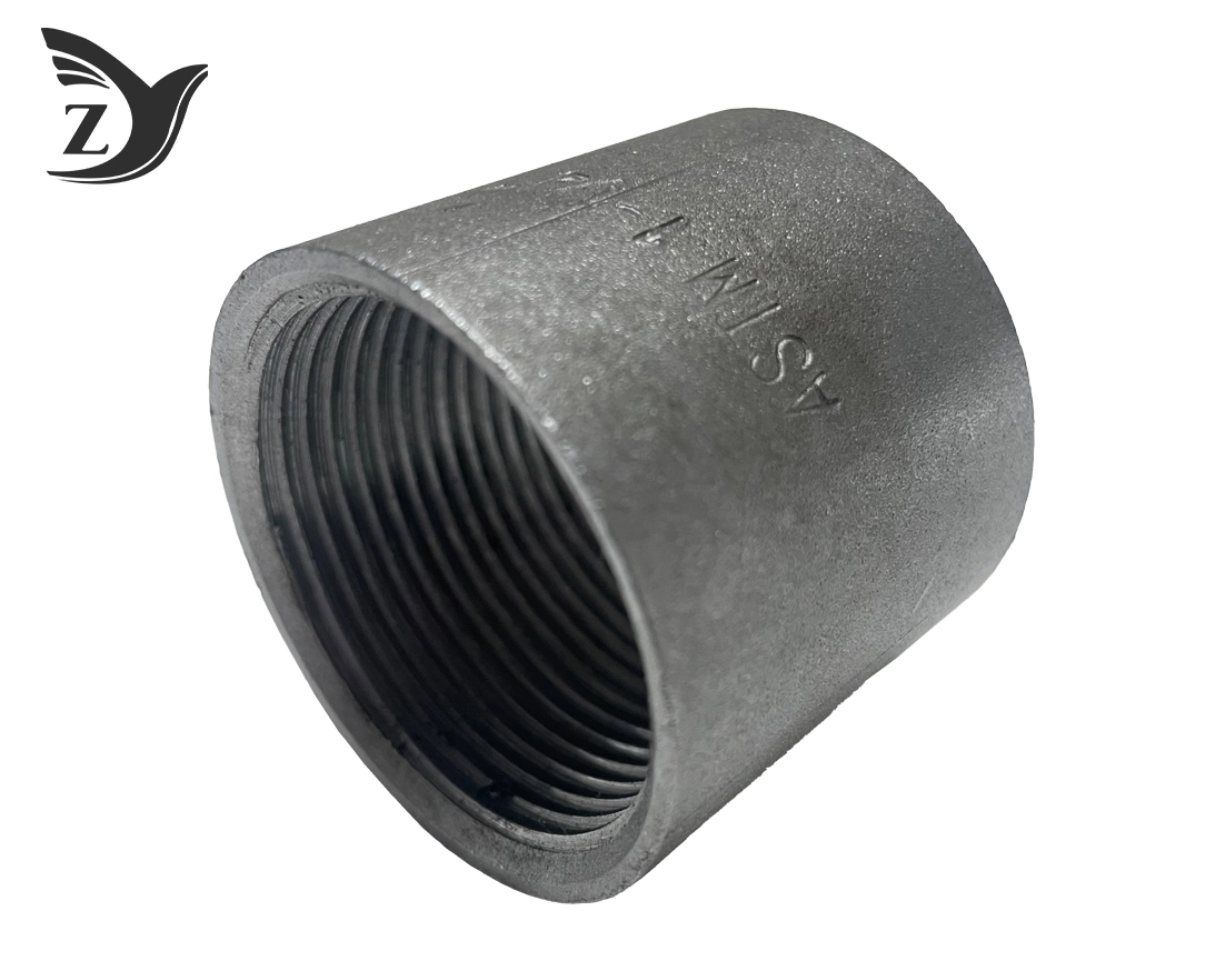 Carbon Steel Full Threaded Coupling Fittings Sand Blasted 2