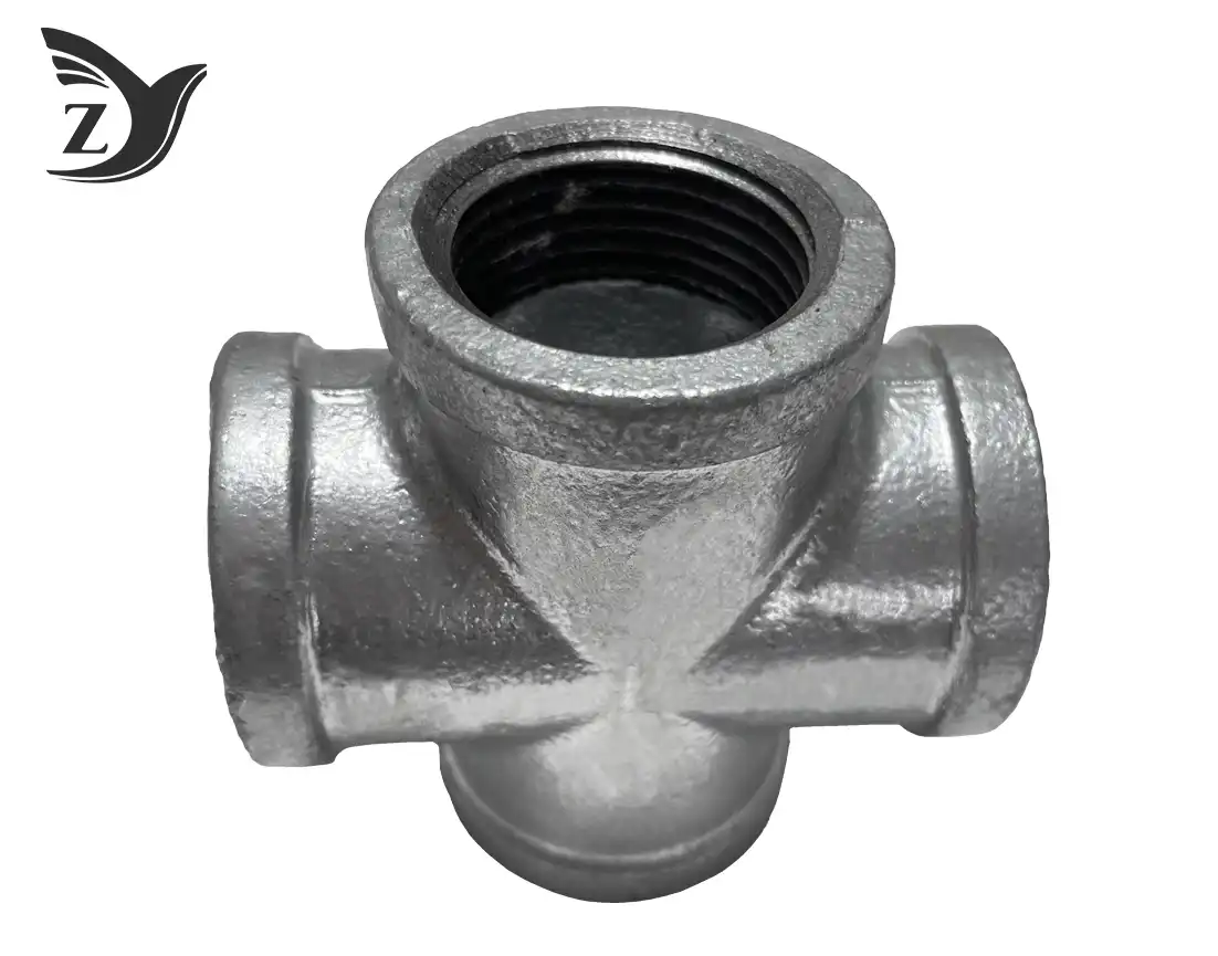 square face galvanized square edge cross pipe fittings square face galvanized square edge cross pipe fittings