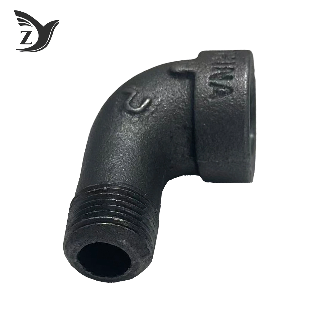 300# Black Threaded 90° Elbow, Male & Female 1