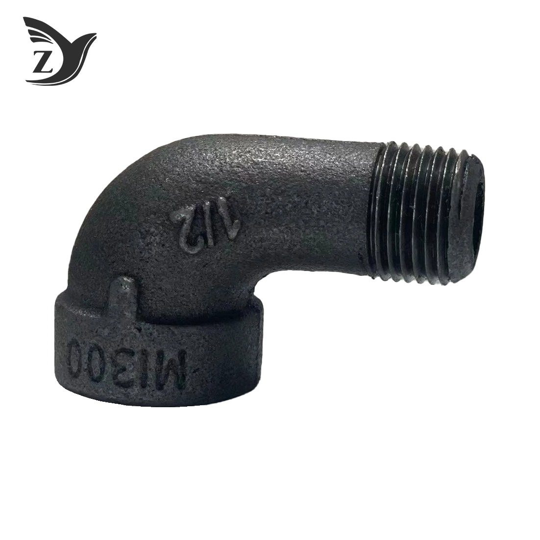 300# Black Threaded 90° Elbow, Male & Female 2