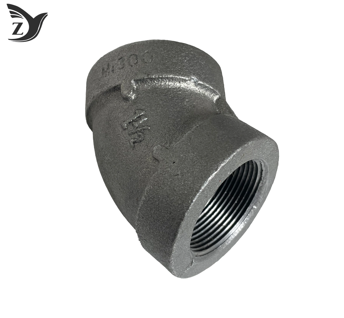 300LB Black 45° Malleable Iron Elbow 1