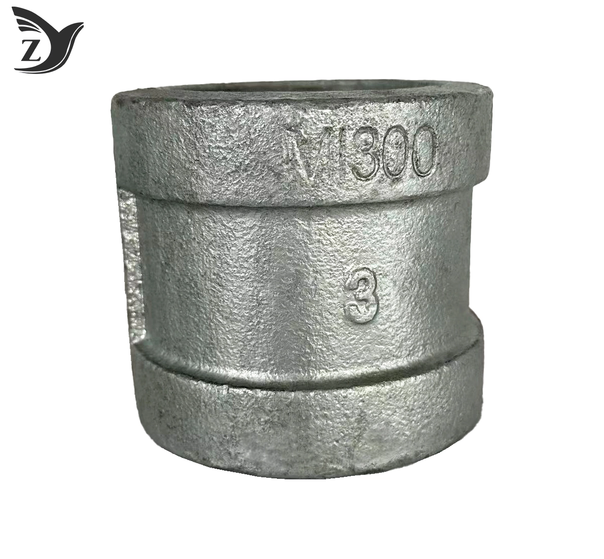 Class 300 Hot Dipped Galvanized Malleable Iron Equal Coupling Pipe Fitting 1