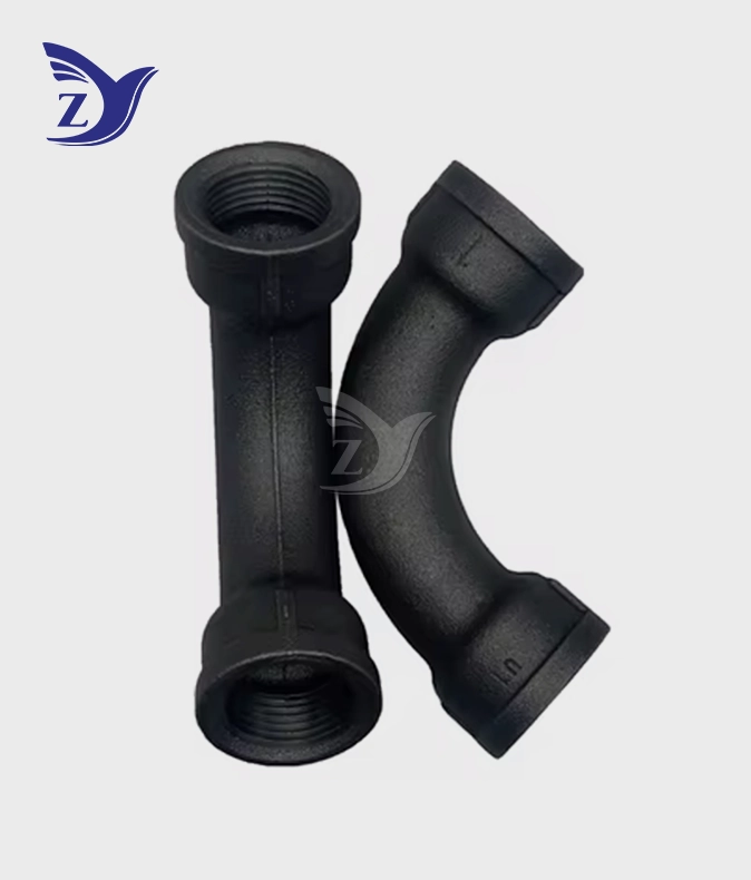 BSPT Black FxF 90° Long Bend Malleable Iron Pipe FittingsFittings