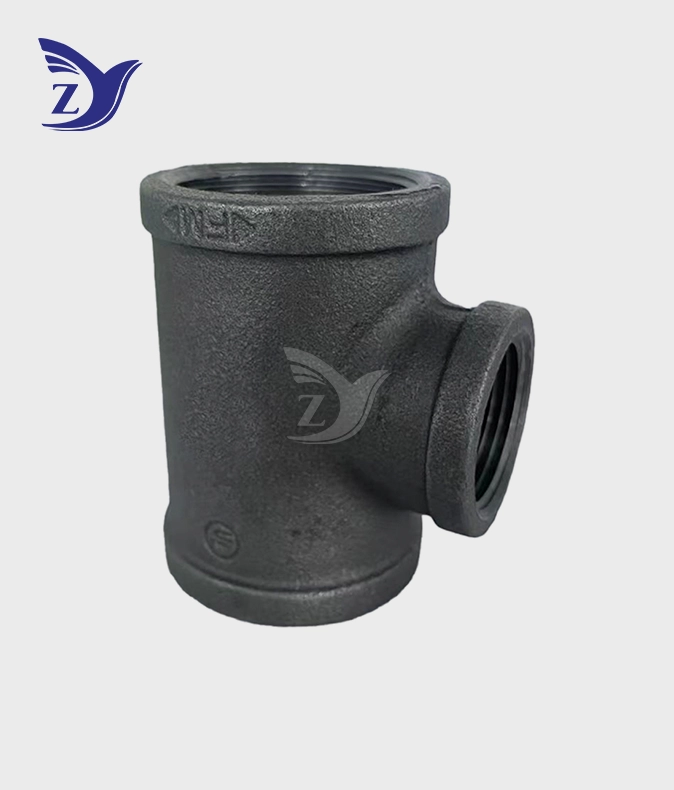 NPT Black Square Face Reducing Tee Pipe Fittings