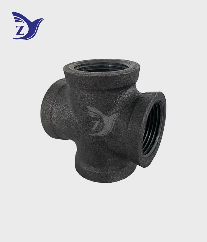 NPT Black Square Face Cross Pipe Fittings