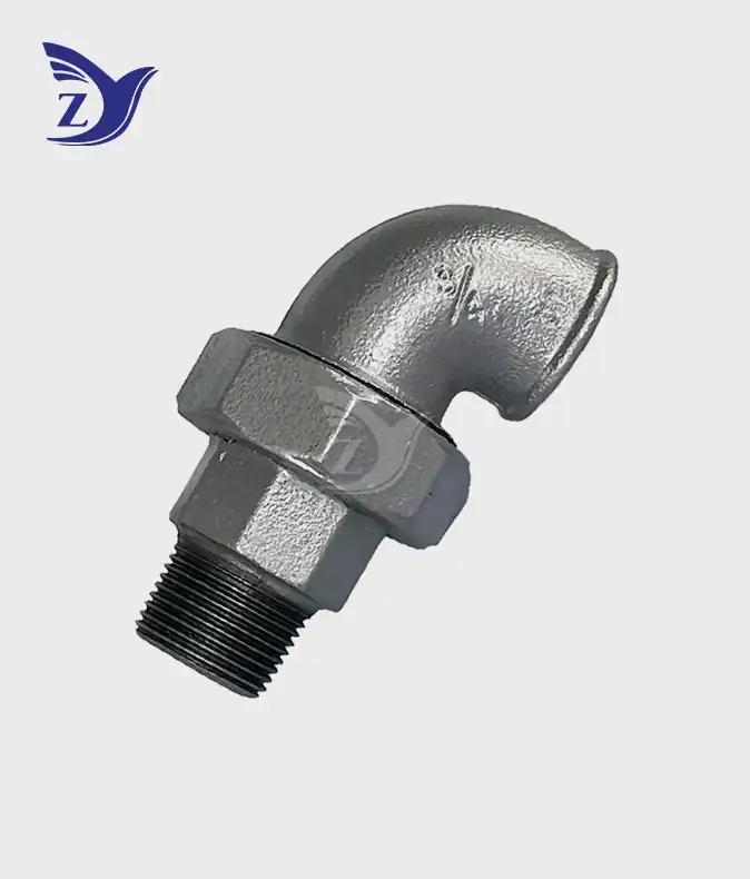 Galvanized Union Elbow Threaded Pipe Fittings with Male Female Ends
