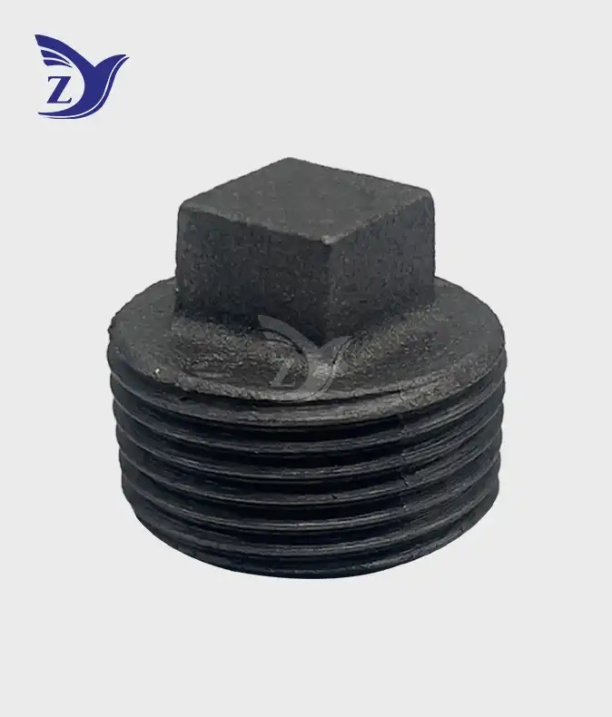 Black Flangeless Plug Pipe Fittings VS PVC Pipe Plug Fittings