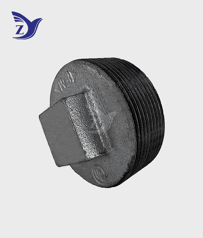 Can an NPT/BSPT flanged malleable plug be galvanized?