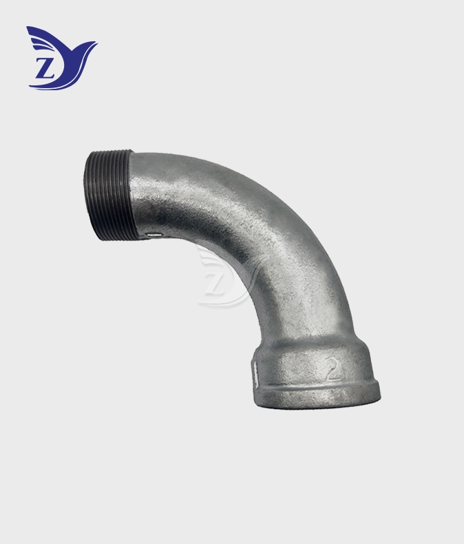 BSPT Galvanized Male Female 90° Long Radius Elbow Pipe Fittings