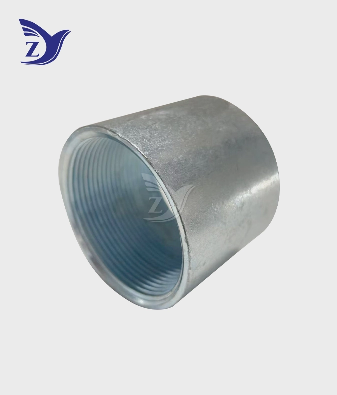 Electro-galvanized full-thread pipe coupling